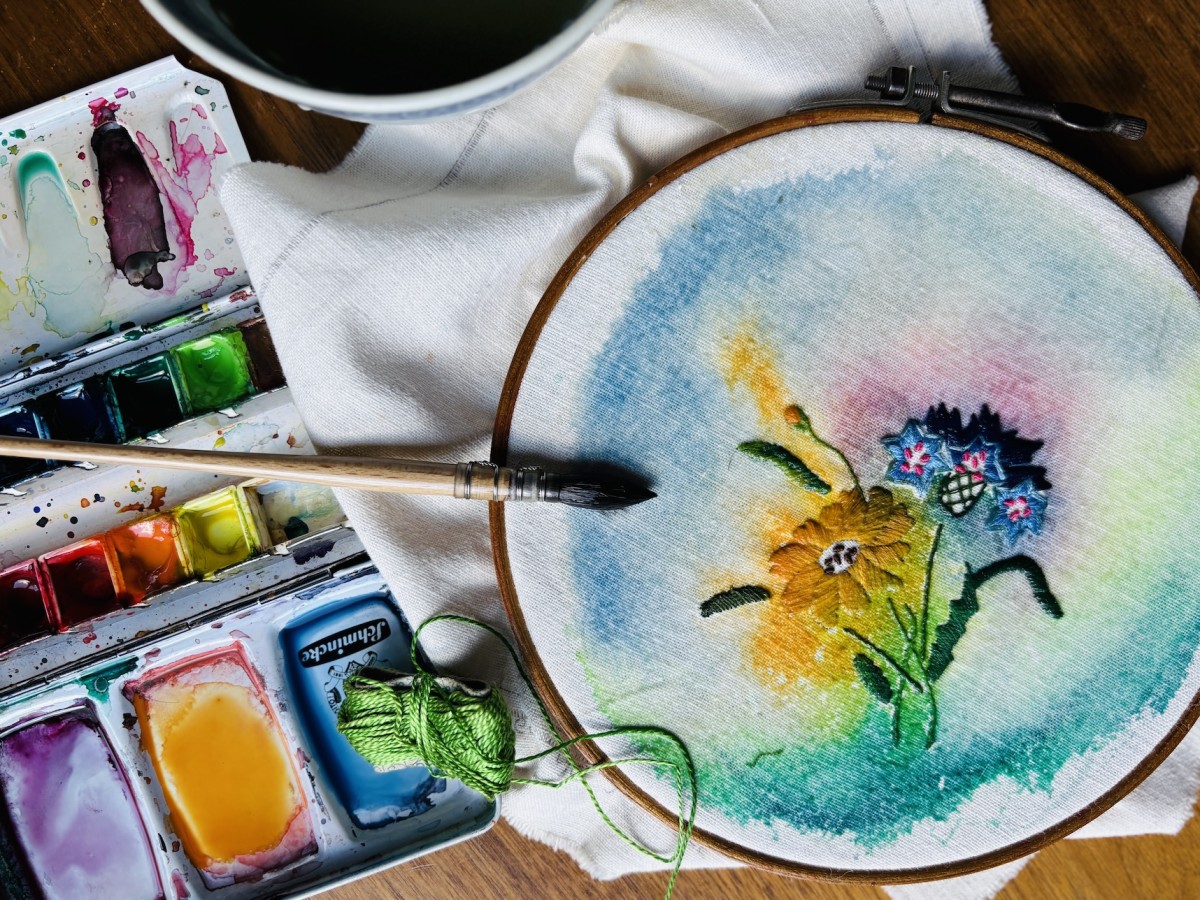 Broderie & aquarelle