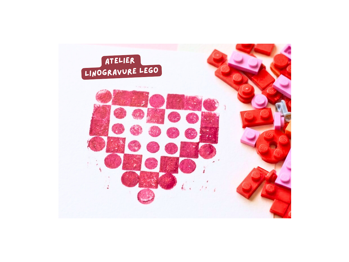 Linogravure parent / enfant avec Kaelyne