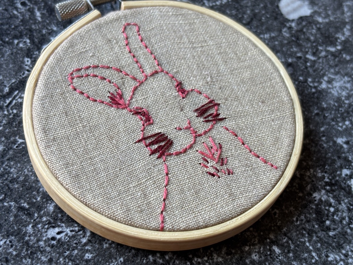 Broderie créative sur tambour